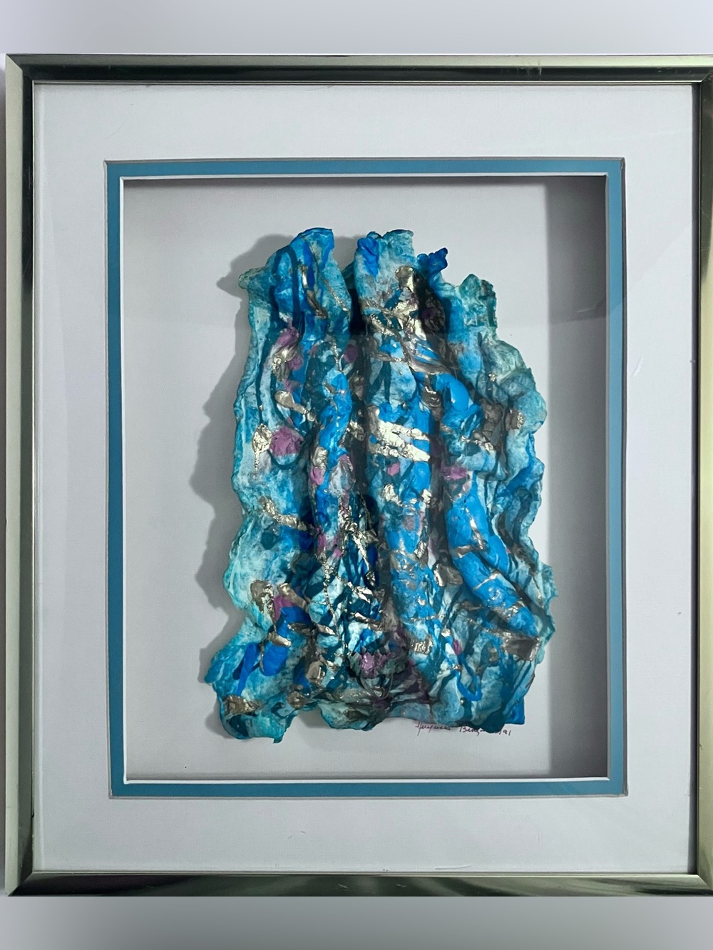 HUGUETTE BERZON French-American ARTIST / Mixed Media 1991 / HANDMADE PAPER